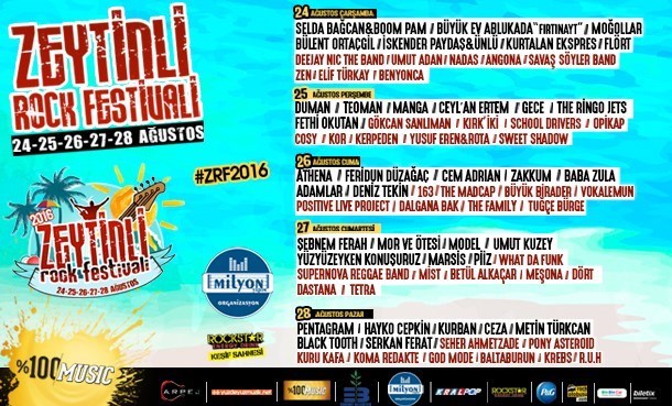 Zeytinli Rock Festivali 24 Ağustos'ta Başlıyor!