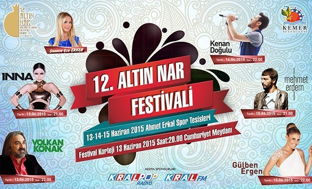 12.Altın Nar Festivali 13 Haziran'da Başlıyor! 12.Altın Nar Festivali 13 Haziran'da Başlıyor!