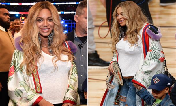 Beyonce NBA All-Star'da Saha Kenarındaydı!